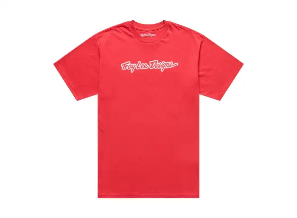 Troy Lee Designs Signature men's T-shirt short sleeve Scarlet glo
