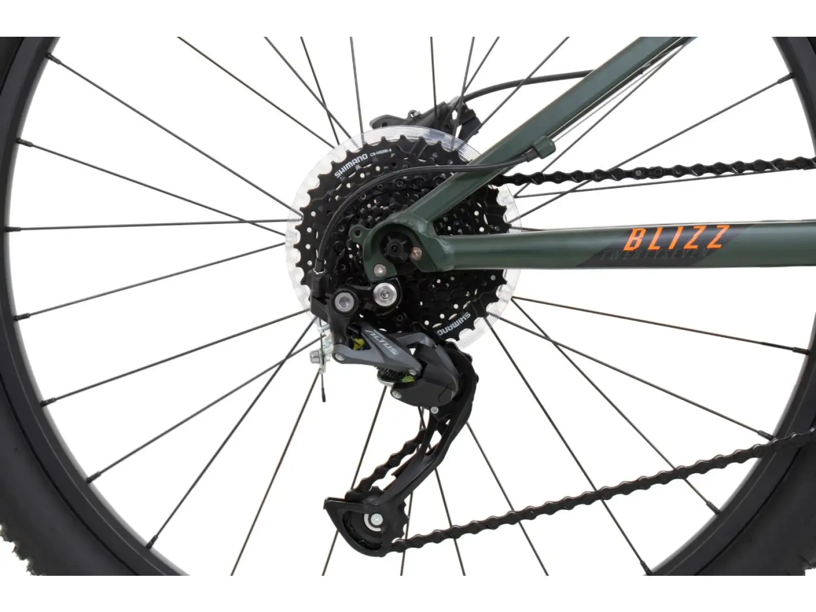 Rock Machine Blizz 27 HD Mat Khaki/Neon Orange/Black children's bike