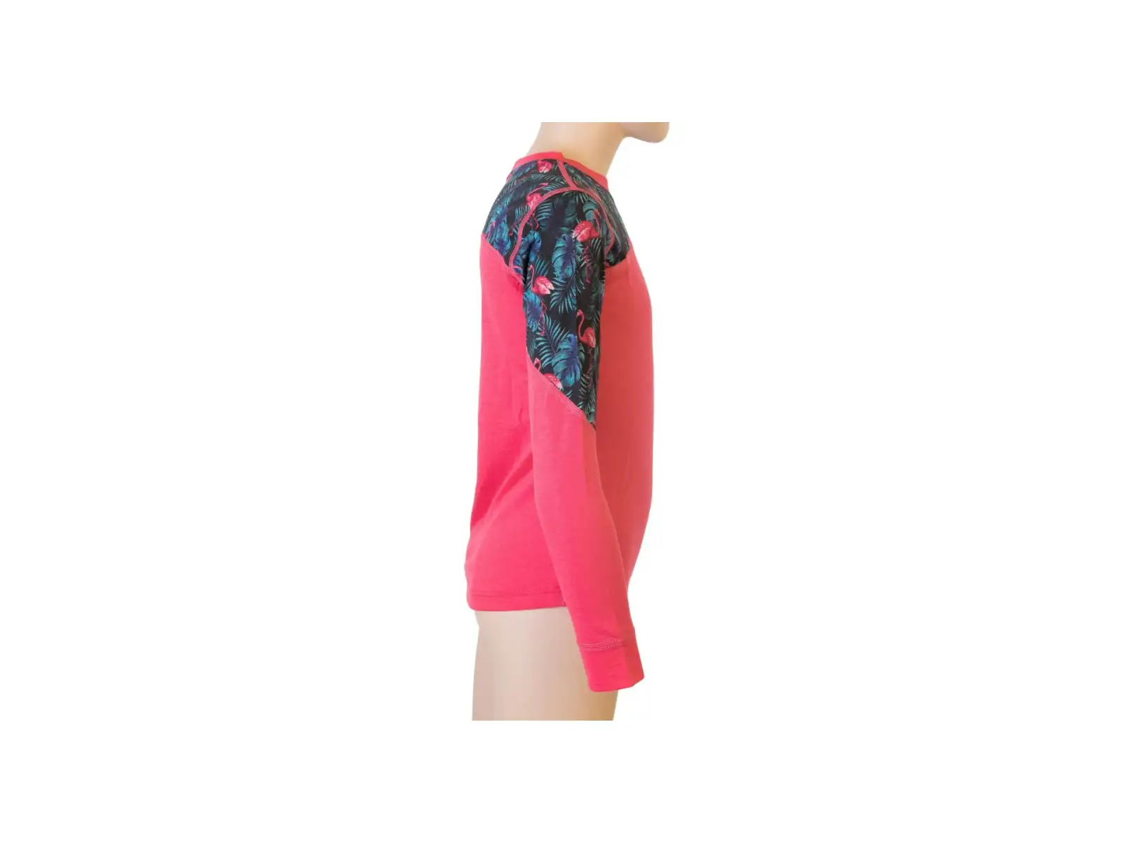 Sensor Merino Impress Set children's long sleeve shirt + pants Magenta/Floral