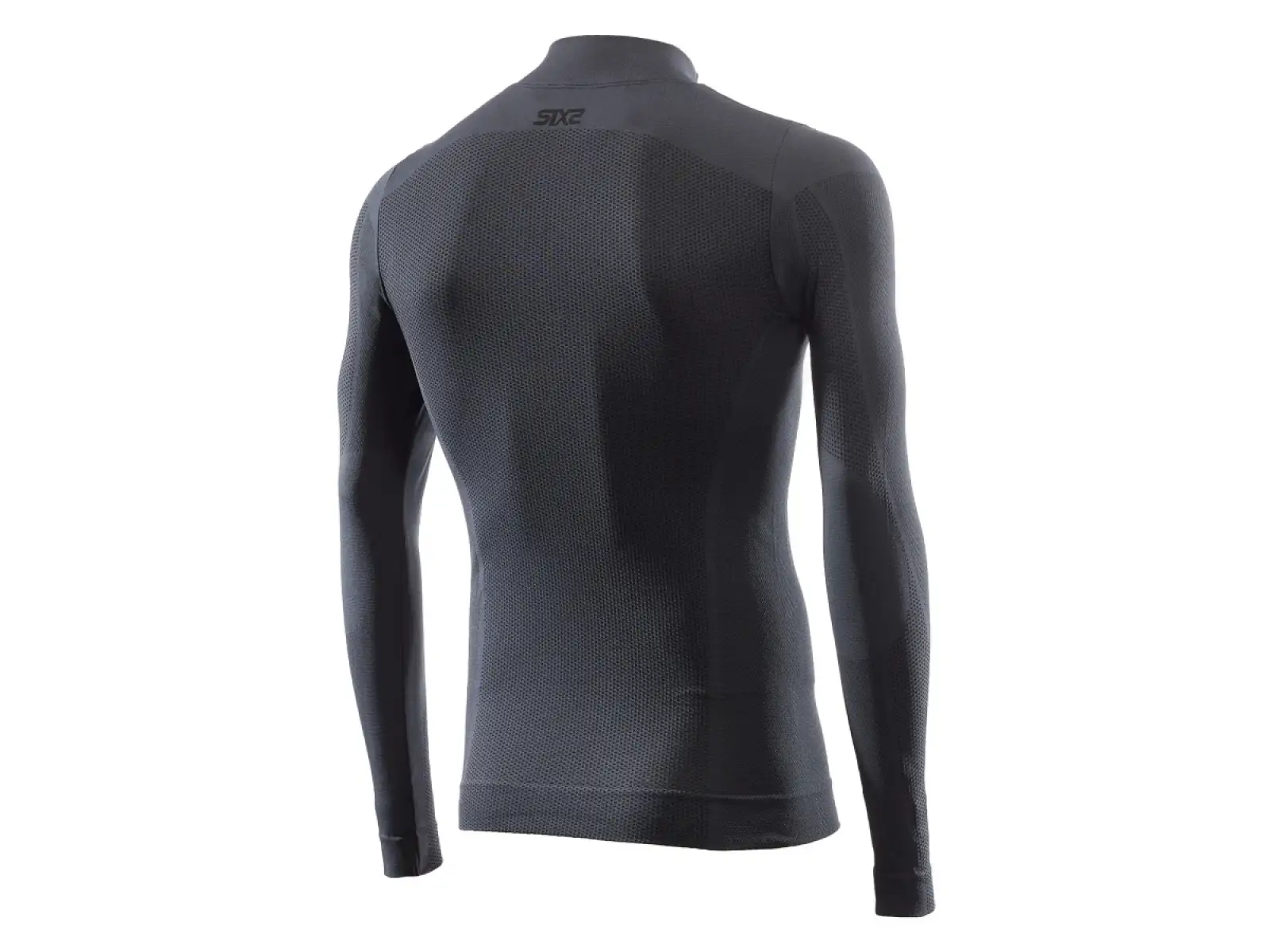 SIXS TS3 V2 functional long sleeve shirt with stand-up collar grey/black
