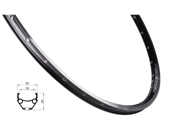 Force Classic 19-622 36 holes rim black