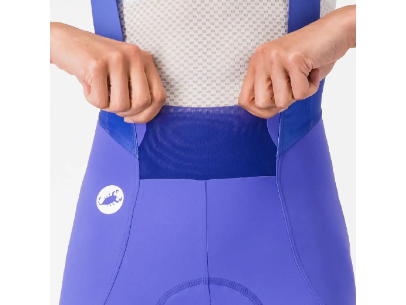 Castelli Espresso 2 W women's shorts with pad and bib Ultraviolet