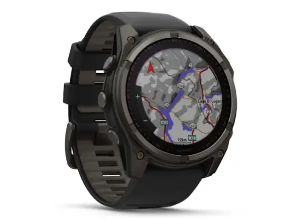 Garmin fenix 8 - 51 mm Solar Sapphire smart watch Carbon DLC Titanium Black/Pebble Gray