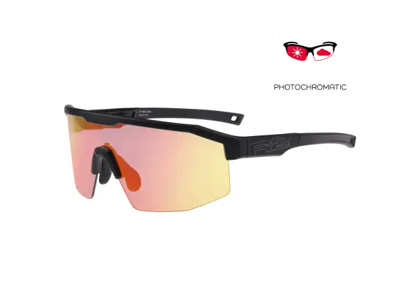 R2 Gain sunglasses matte black/photochromic/black-red chrome