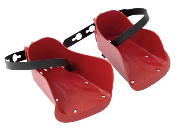 Bellelli replacement footrests for rear seats, red