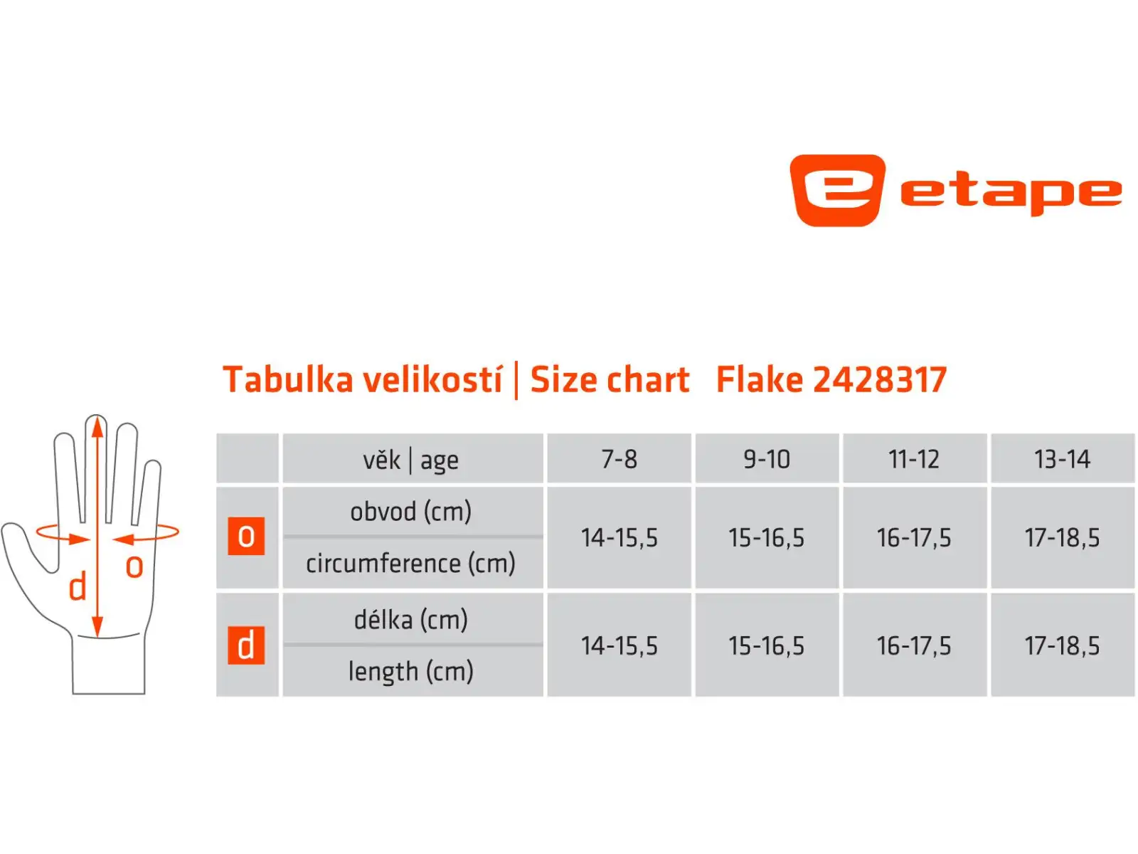 Etape Flake children's gloves black/Reflex