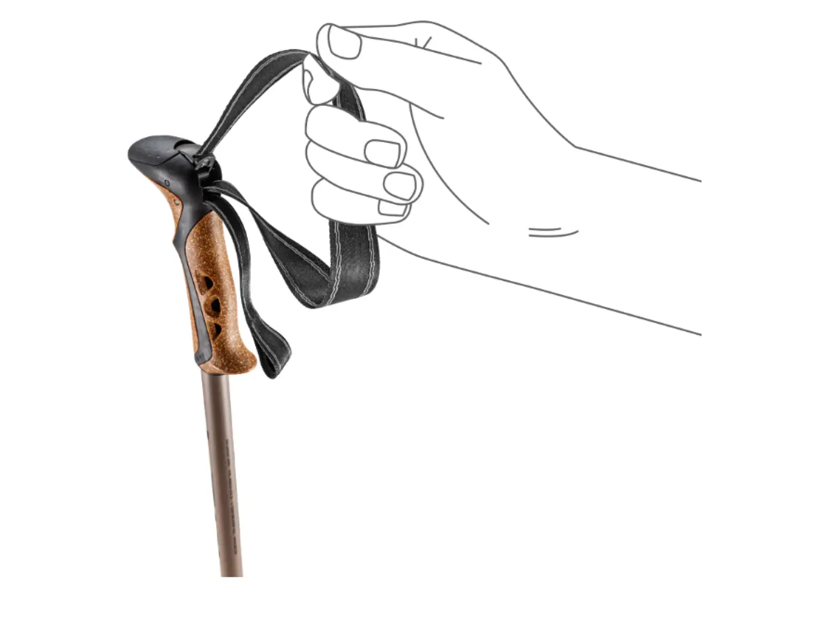 Leki Khumbu trekking poles black-pale clay light-pale clay dark