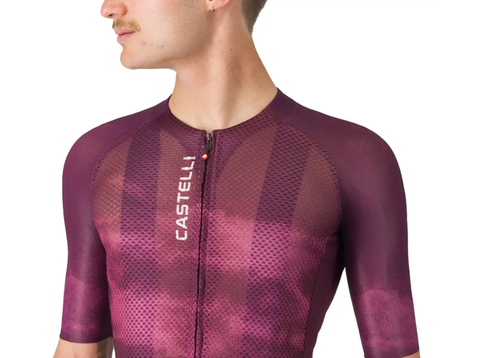 Castelli Climber's A/C men's jersey short sleeve Deep Bordeaux/White