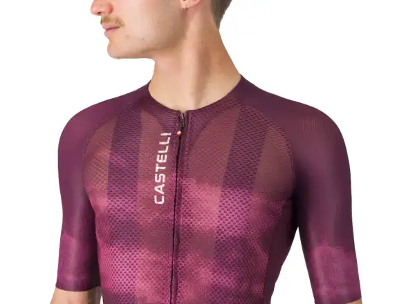 Castelli Climber's A/C men's jersey short sleeve Deep Bordeaux/White