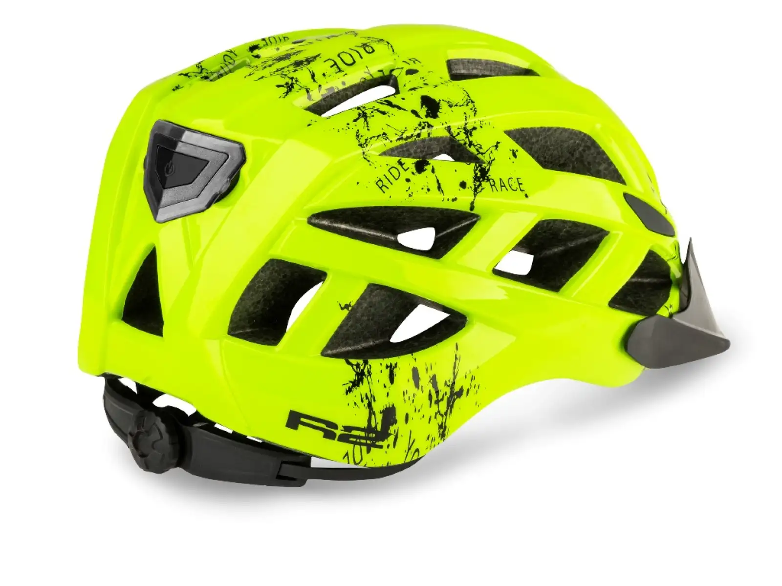 R2 Lumen Junior children's helmet neon yellow/black glossy