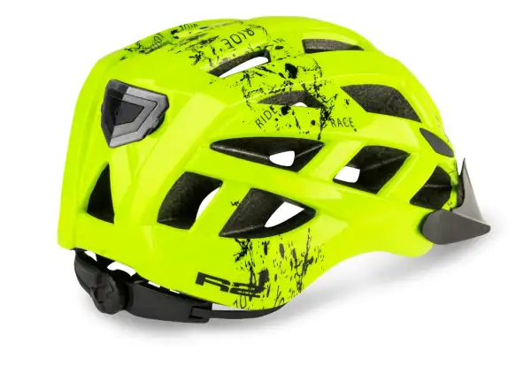 R2 Lumen Junior children's helmet neon yellow/black glossy