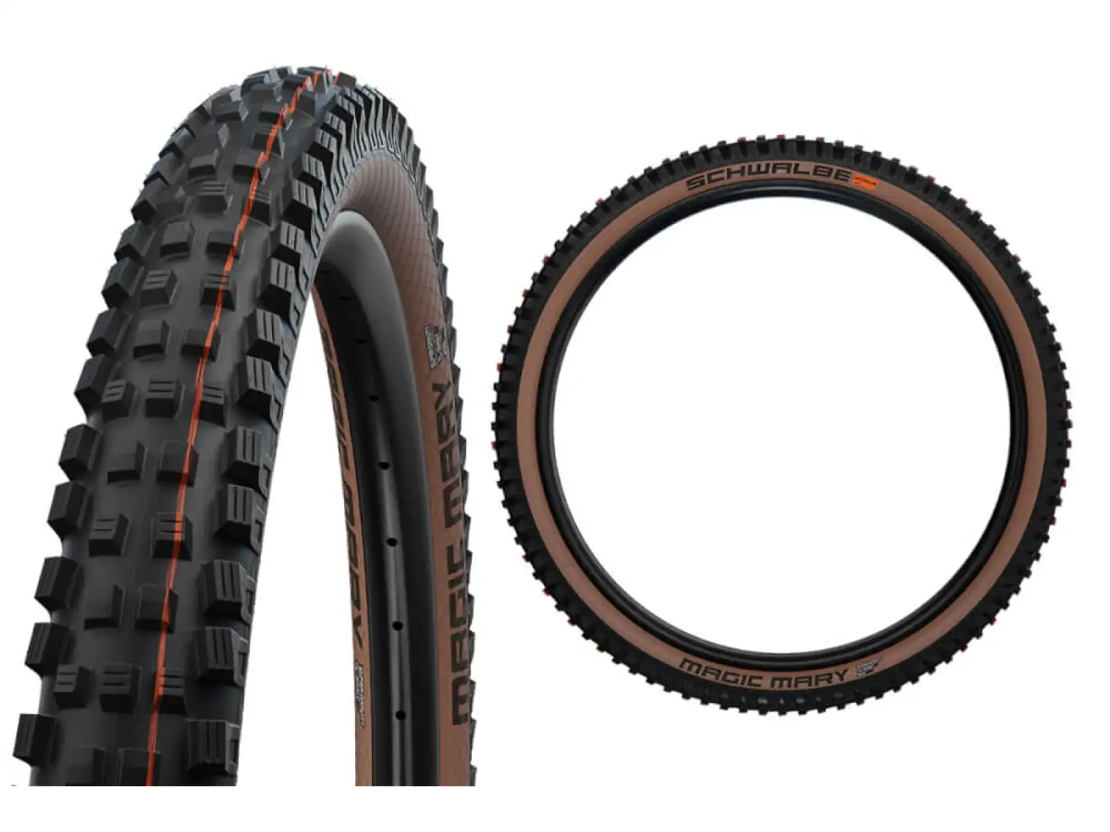 Schwalbe Magic Mary Super Gravity Addix Soft TLE EVO 29x2.40" MTB tire kevlar brown