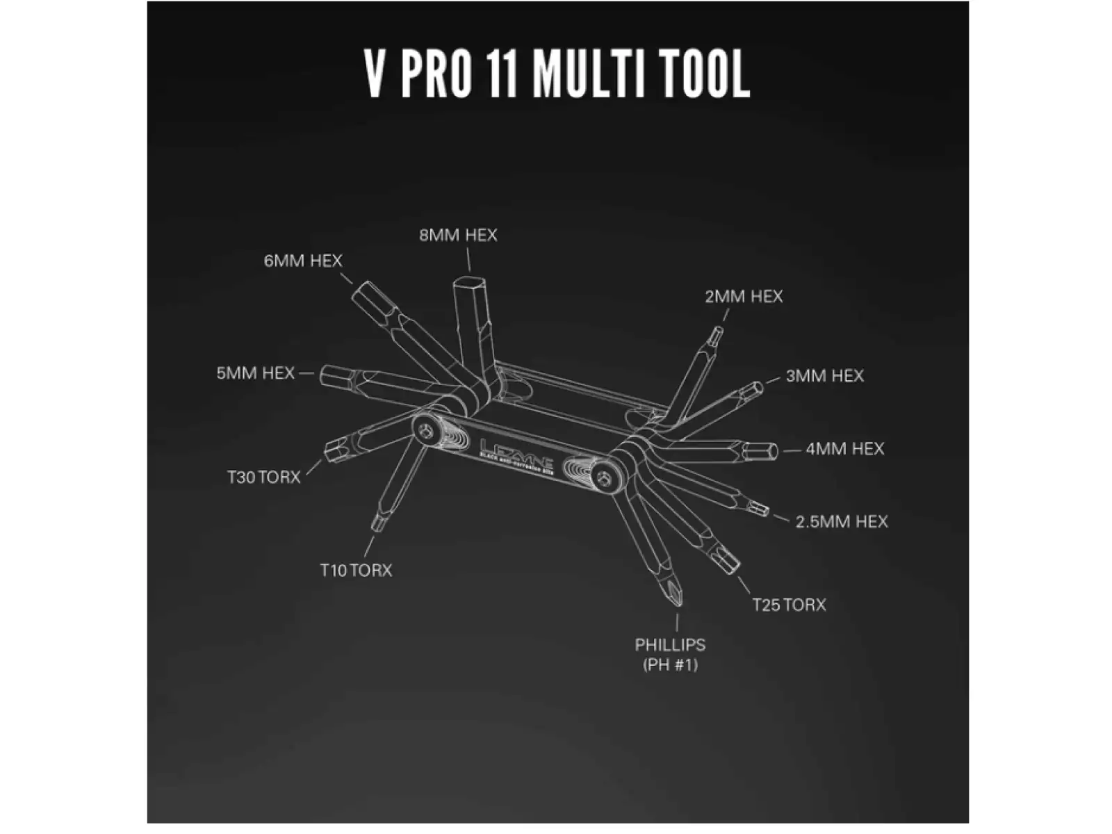 Lezyne V Pro multitool 11 functions black