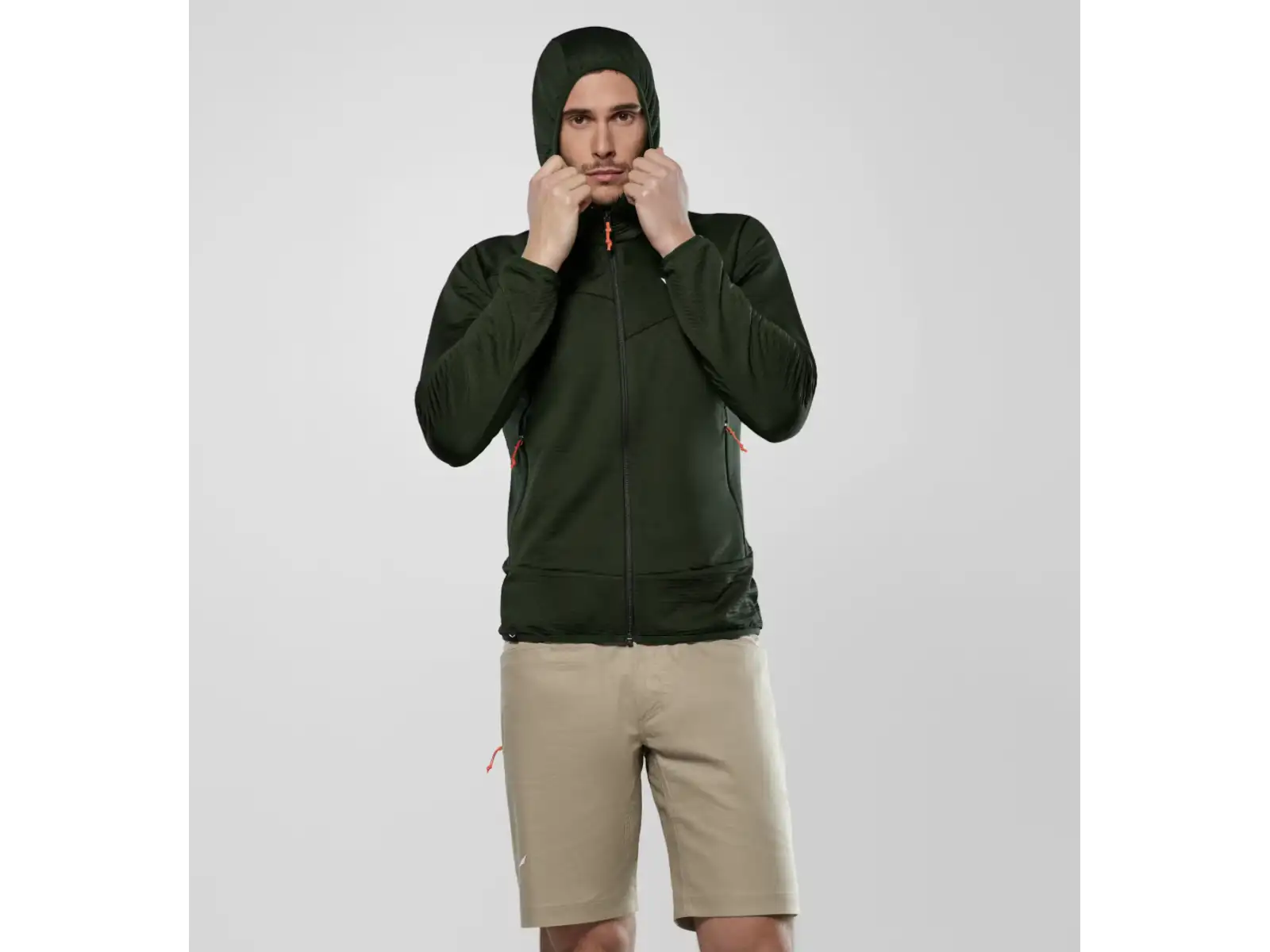 Salewa Puez Altavia Polarlite Hooded men's sweatshirt Dark Olive