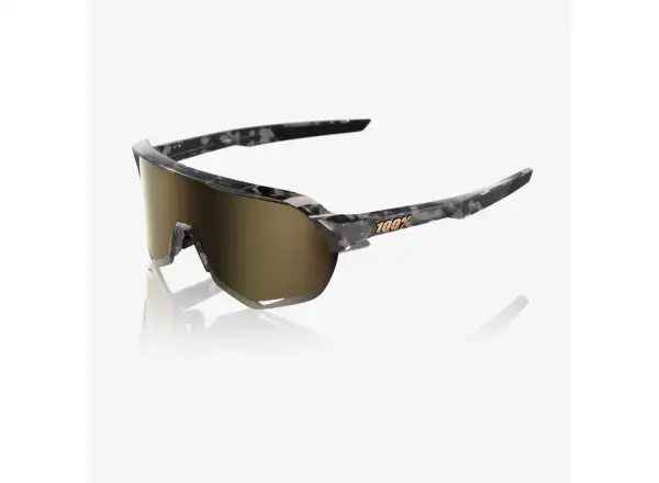 100% S2 sunglasses Gloss Black Havana/Soft Gold Mirror