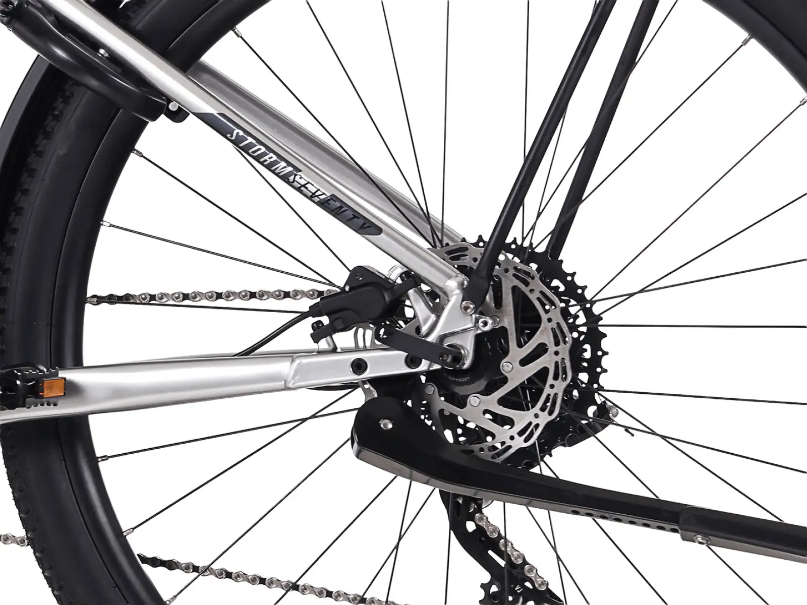Rock Machine eSTORM 70 TOUR mountain e-bike Gloss Silver/Black/Grey