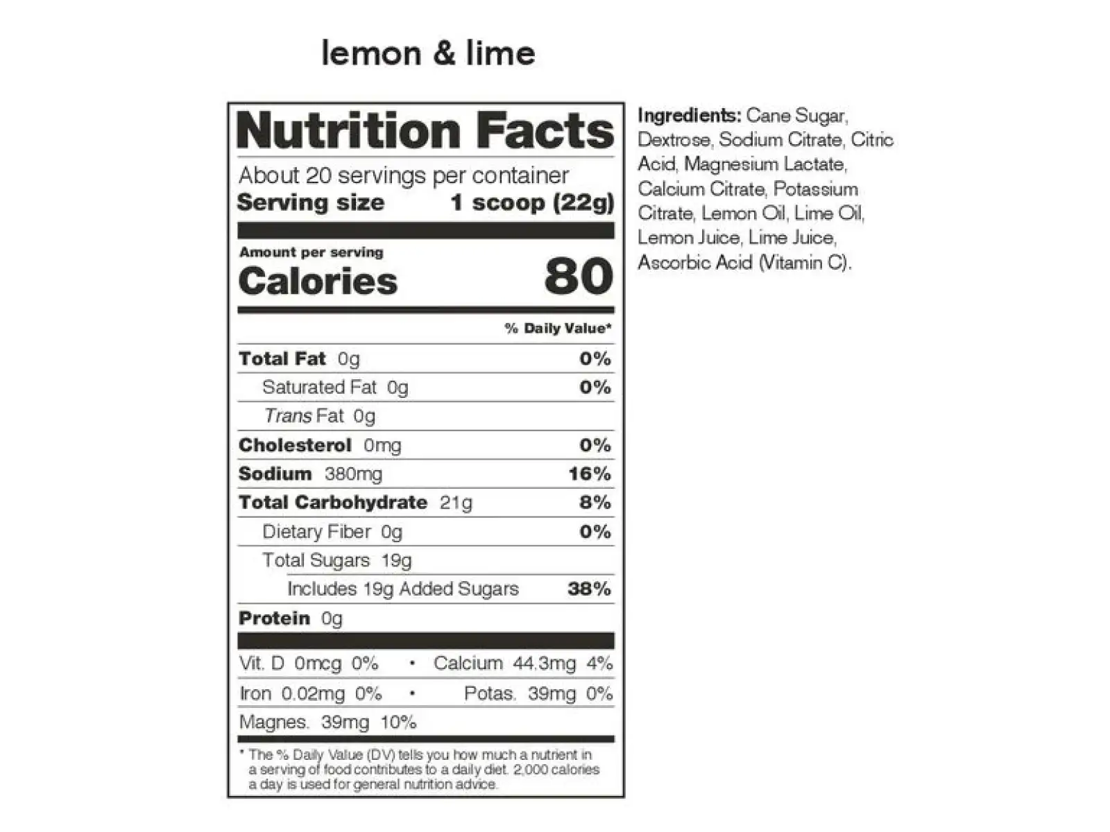 Skratch Labs Hydration Sport Drink Mix electrolyte drink 440 g lemon/lime