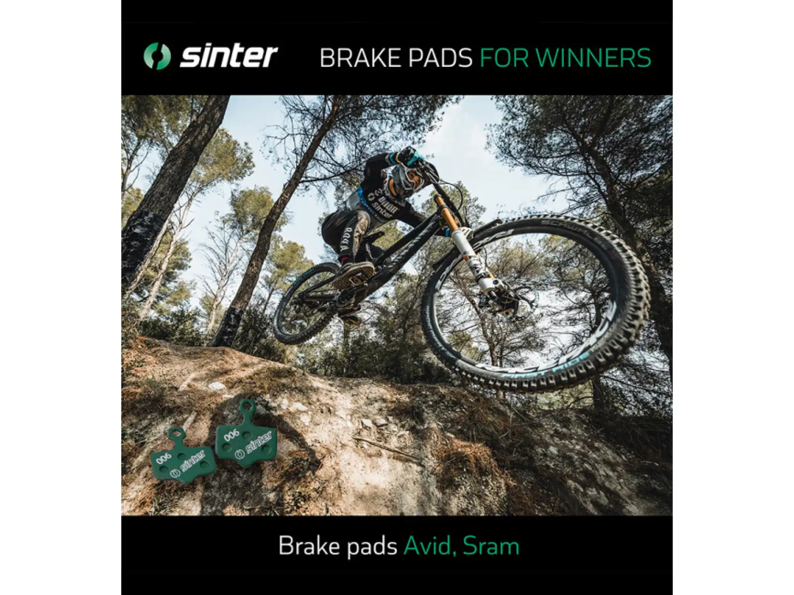Sinter SRAM Level, Elixir, DB brake pads polymer green