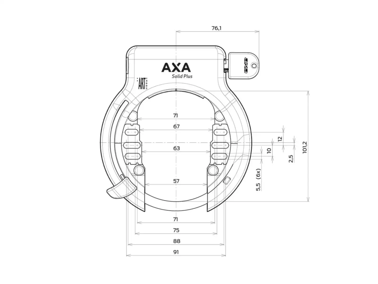 AXA Solid Plus lock black