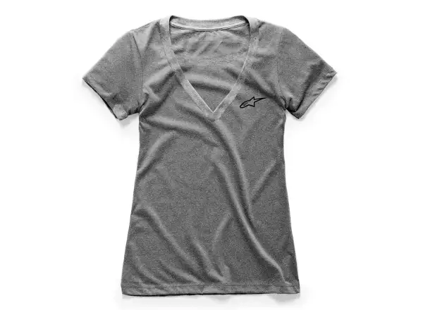 Alpinestars Womens Ageless Vneck women's t-shirt short sleeve grey heather