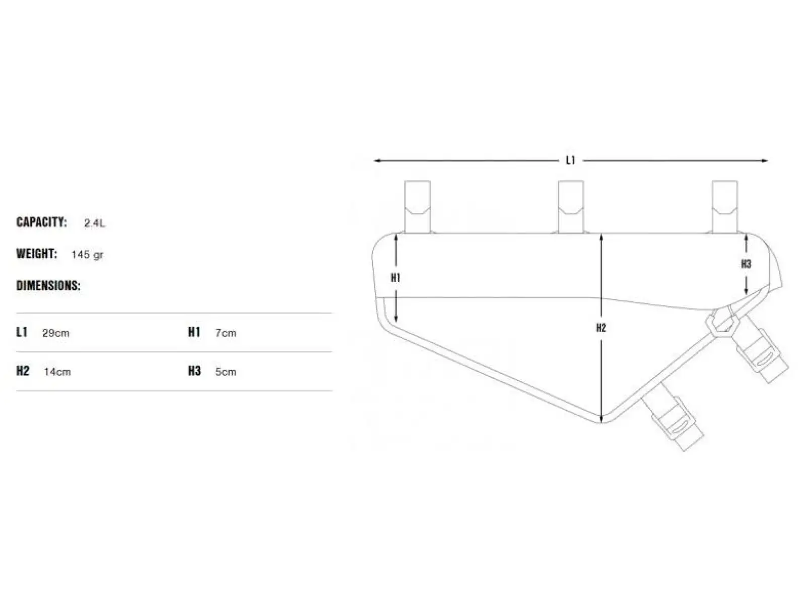 Apidura Racing frame pack 2,4 L frame bag