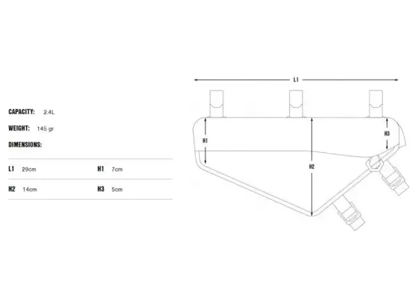 Apidura Racing frame pack 2,4 L frame bag