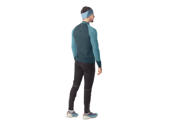 Dynafit Aalpine Zip men's running T-shirt long sleeve Smoke blue/0720
