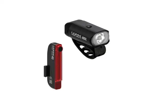 Lezyne Mini Drive 400XL / Stick+ Drive light set Black