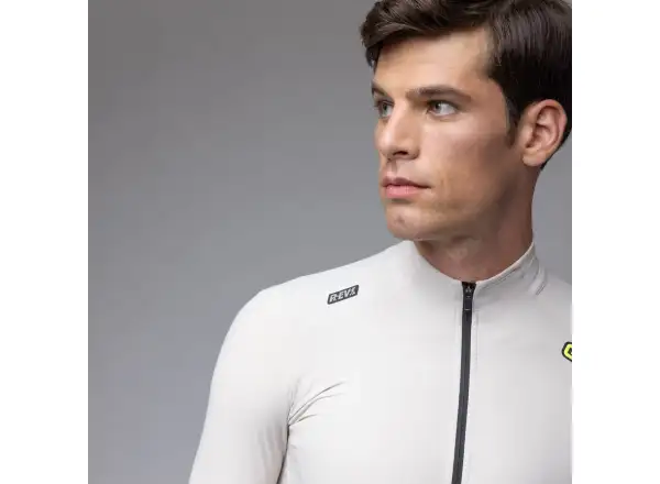 Alé R-EV1 Warm Race men's insulated cycling jersey Stone