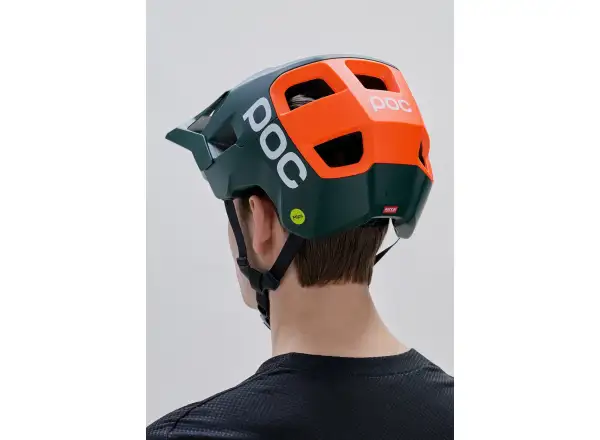 POC Kortal Race MIPS MTB helmet Pargasite Green Matt/Fluorescent Orange Matt