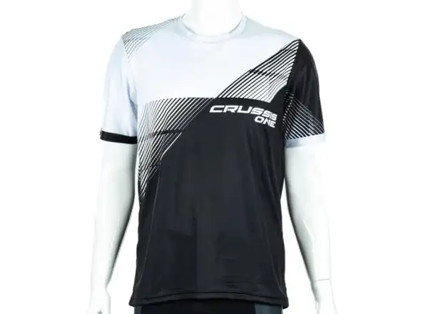 Crussis One men's functional T-shirt black/white
