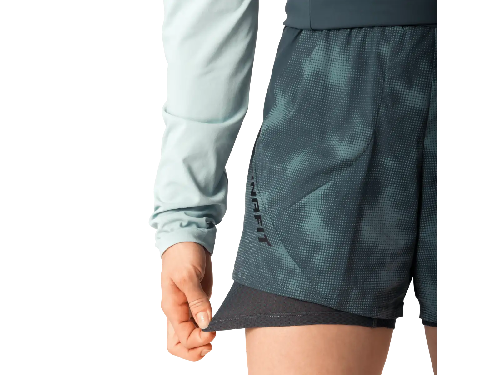 Dynafit Trail Reflective 2in1 women's running shorts Cinder