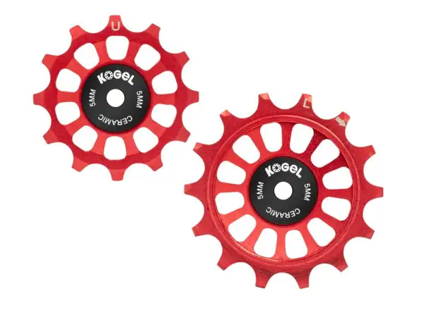 Kogel road pulleys full ceramic for Shimano Dura Ace / Ultegra 12/14 t. Red
