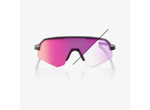 100% Slendale SL sunglasses Gloss Black/Photochromic Purple Mirror