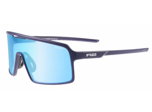 R2 Winner glasses dark blue/blue mirror lenses