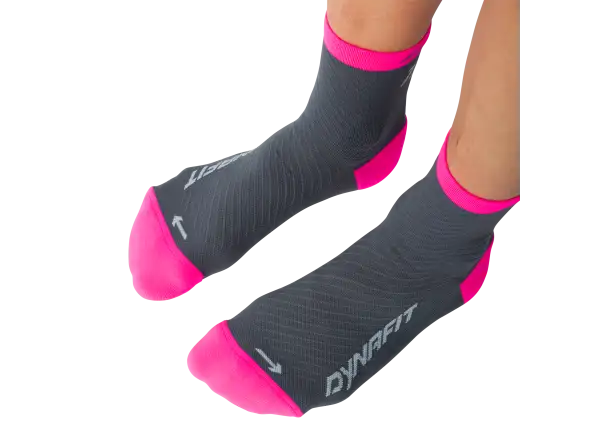 Dynafit Trail Mid running socks Cinder/Pink Glo