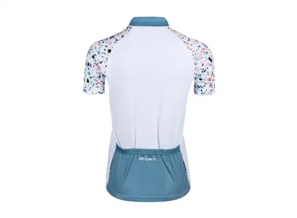 Force Rock Lady jersey short sleeve white/turquoise