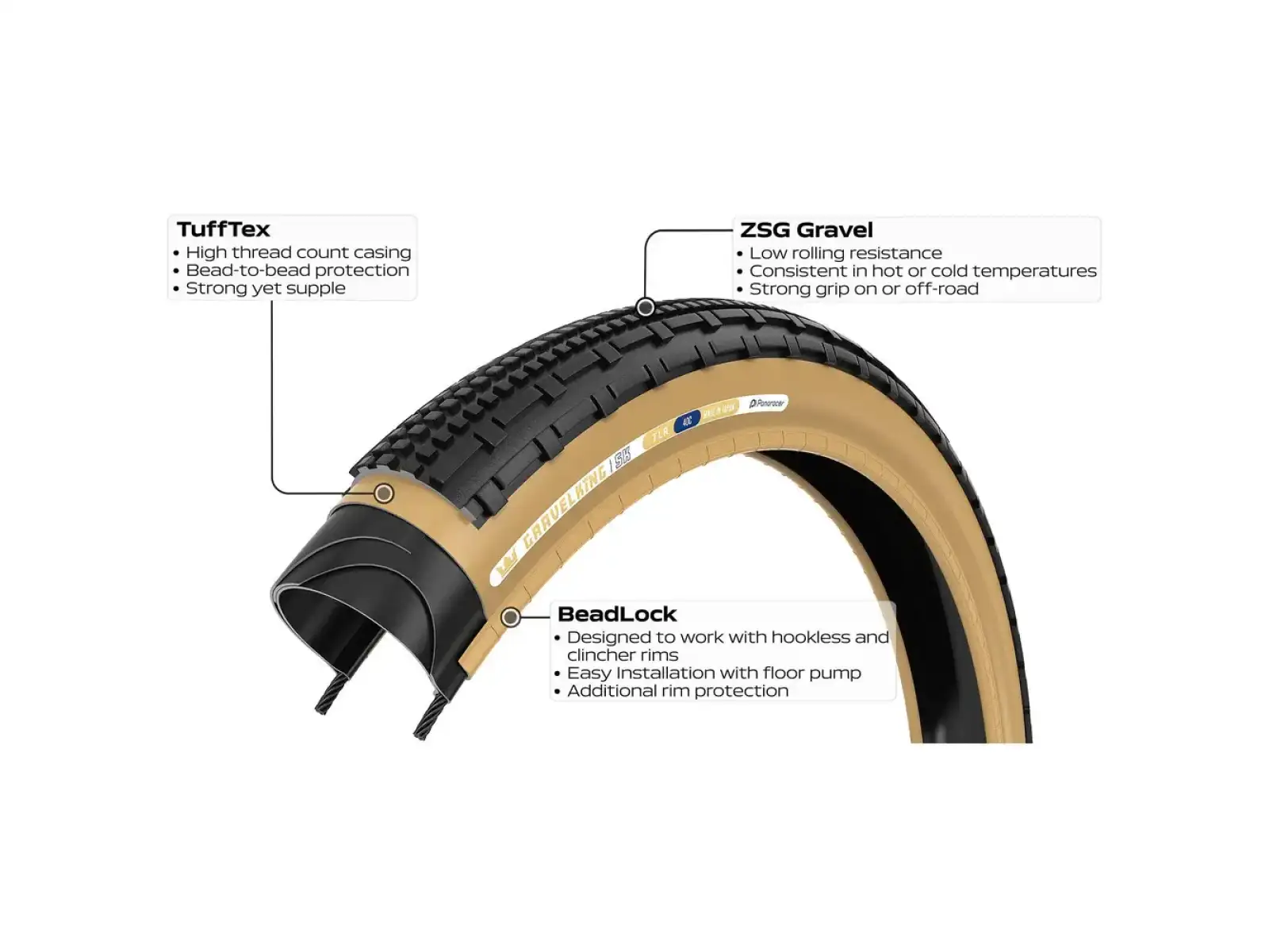 Panaracer GravelKing SK tire 700x30 black/brown