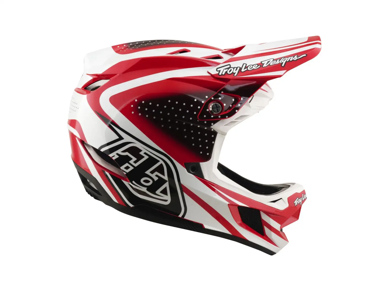 Troy Lee Designs D4 Polyacrylite MIPS helmet Line Fire/white