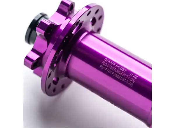 OneUp front hub 110x15 32 holes purple