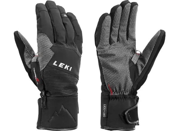 Leki Tour Evolution V touring gloves black/chrome/red
