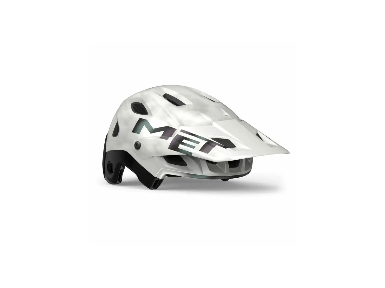 MET Parachute MCR MIPS helmet white iridescent