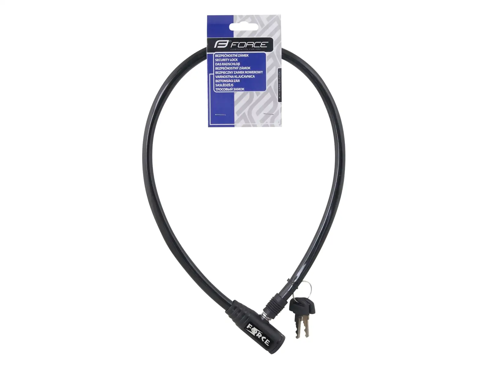 FORCE lock with key 70cm/8mm black