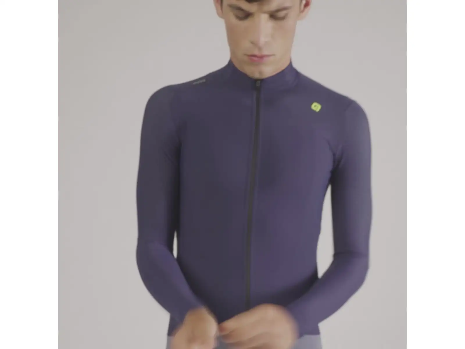 Alé R-EV1 Warm Race men's insulated cycling jersey Blueish