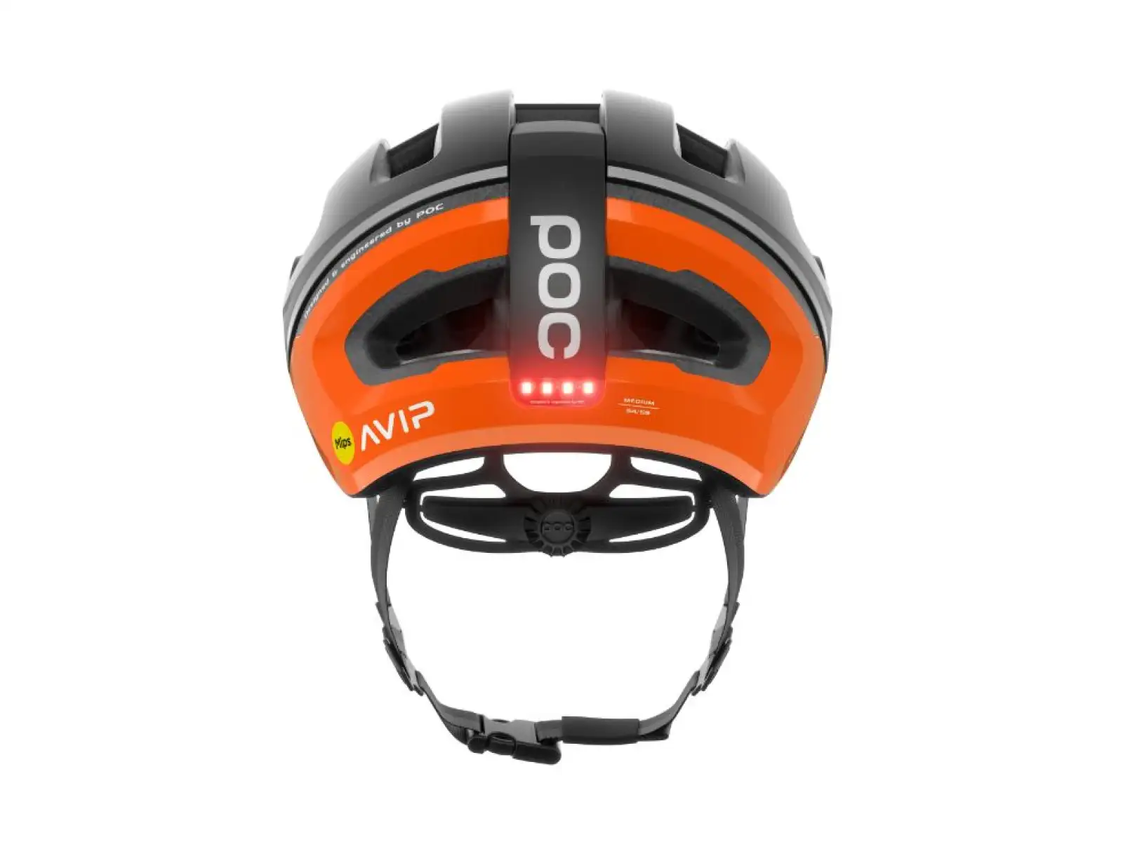 POC Omne Beacon MIPS cycling helmet Fluorescent Orange AVIP/Uranium Black Matt