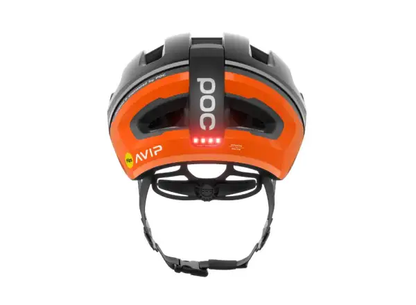 POC Omne Beacon MIPS cycling helmet Fluorescent Orange AVIP/Uranium Black Matt