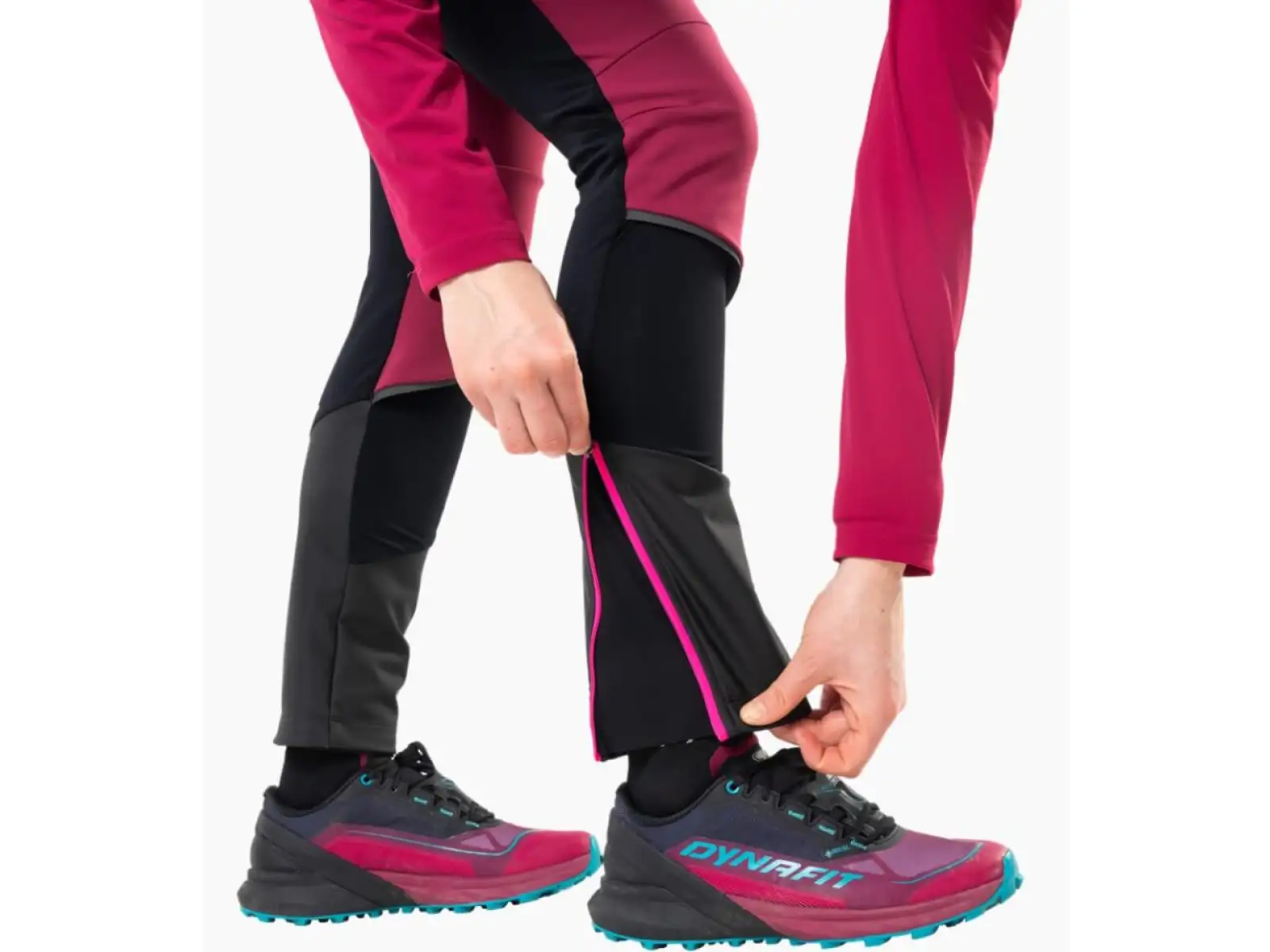 Dynafit Alpine Warm women's insulated leggings Black Out/Pink