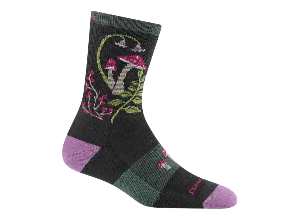 Darn Tough Mellow Mushrooms Micro Crew Lightweight Cushion women's socks Charcoal