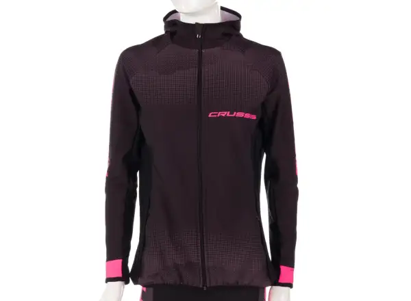 Crussis women's hoodie black/pink