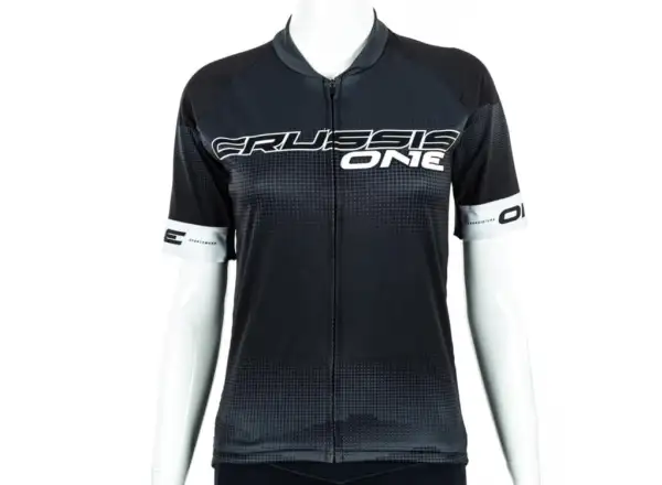 Crussis One women's cycling jersey short sleeve black/white